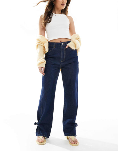 Dad Jean With Tie Up Hem