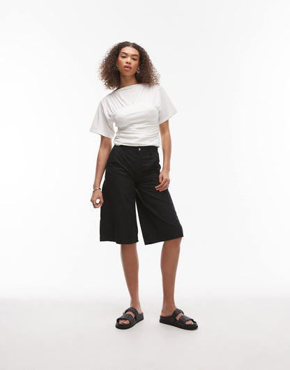 Cotton Twill Barrel Jort