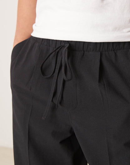 Oversize Tapered Trousers With Elasticated Waist And