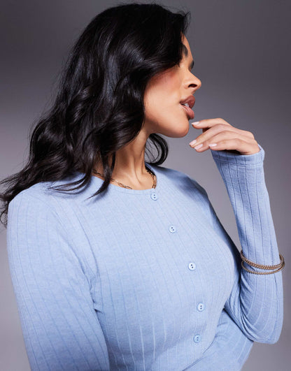 Fitted Button Up Cardigan