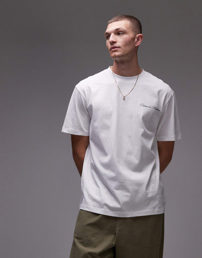 Oversized Fit T-Shirt With Front And Back Chateau Print
