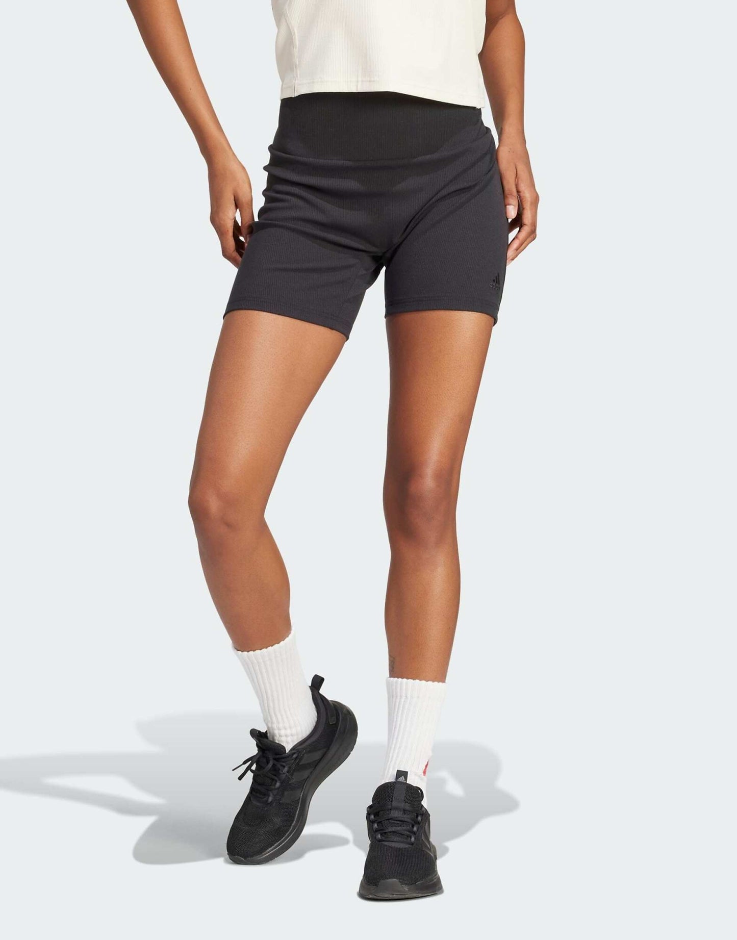 Lounge Ribbed High-Waist Shorts