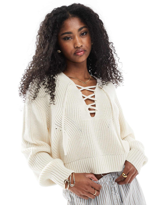 Half Lace Up Jumper