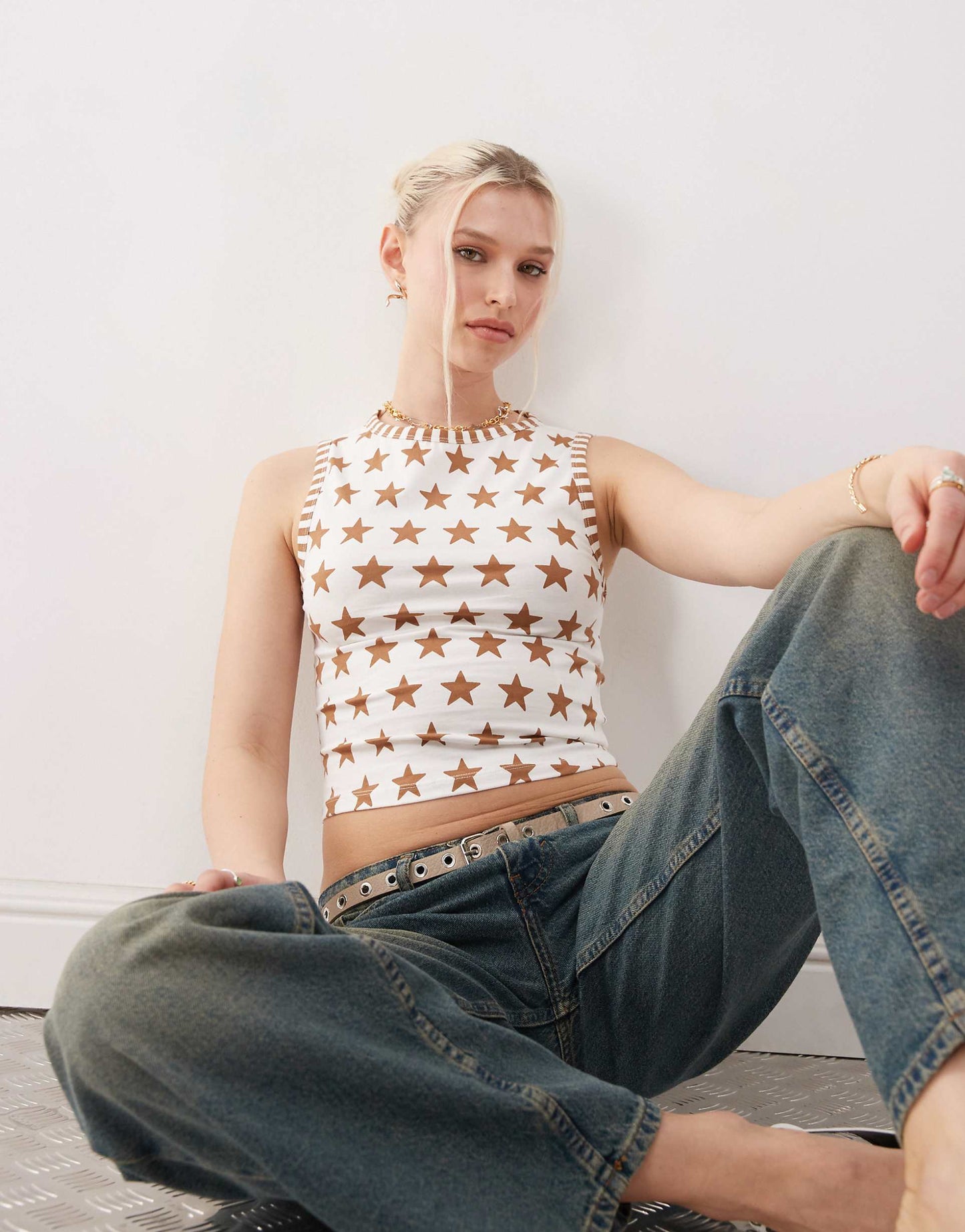 Haleen Star Print Tank Top