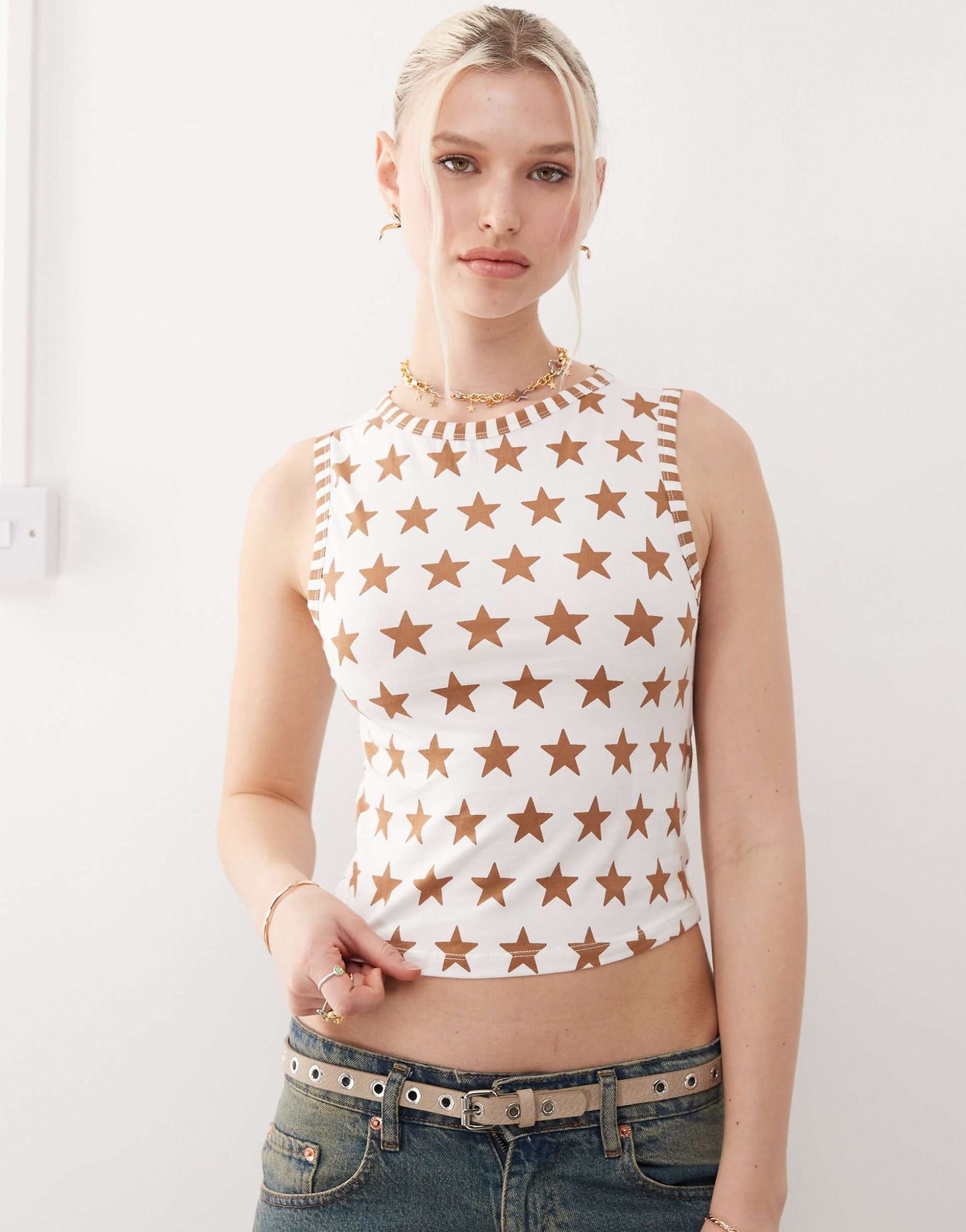 Haleen Star Print Tank Top