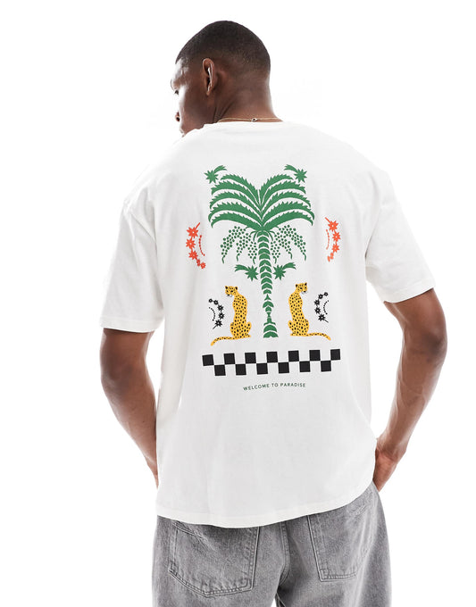 Oversize T-Shirt With Paradise Backprint