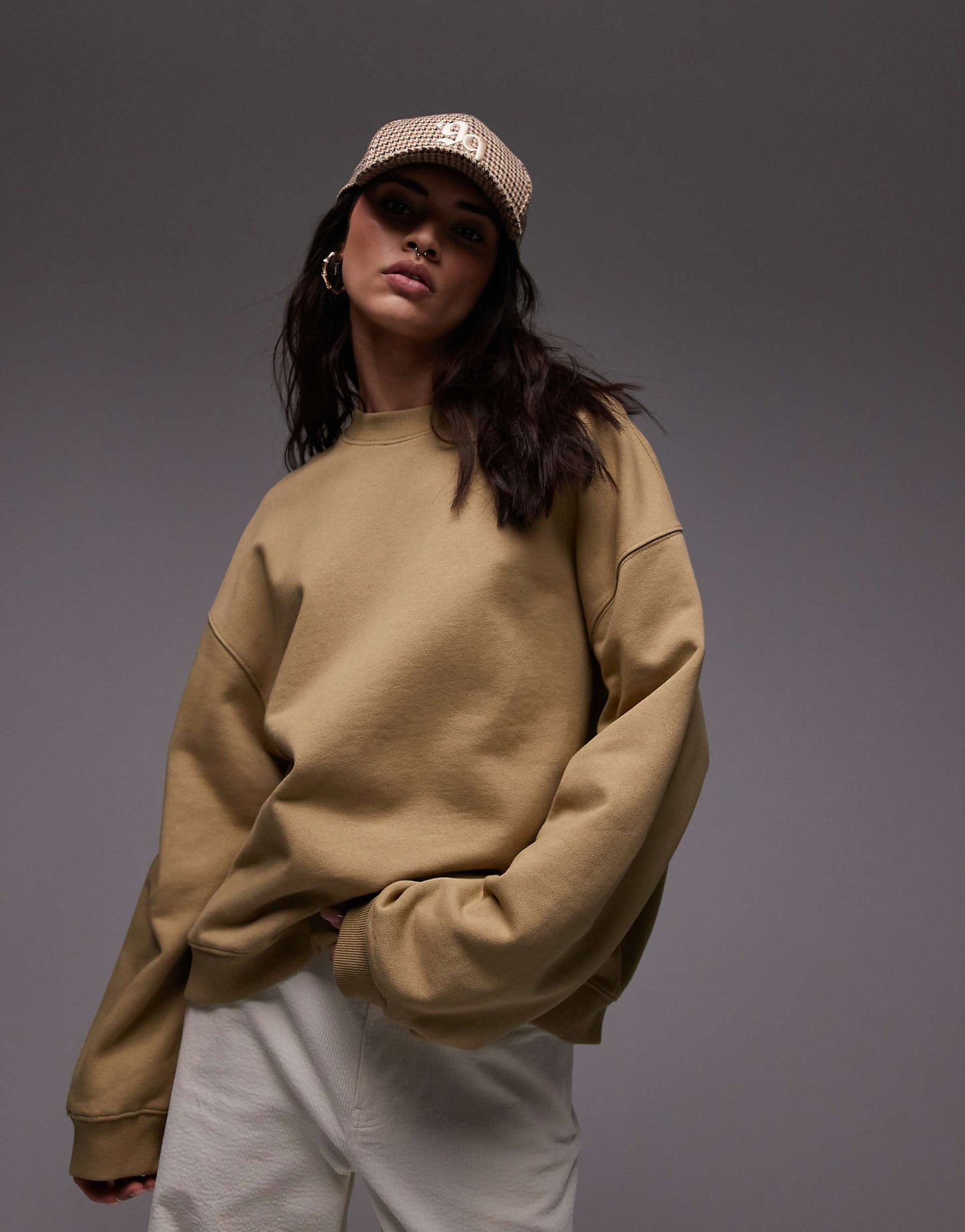 Oversized Seamed Sweatshirt