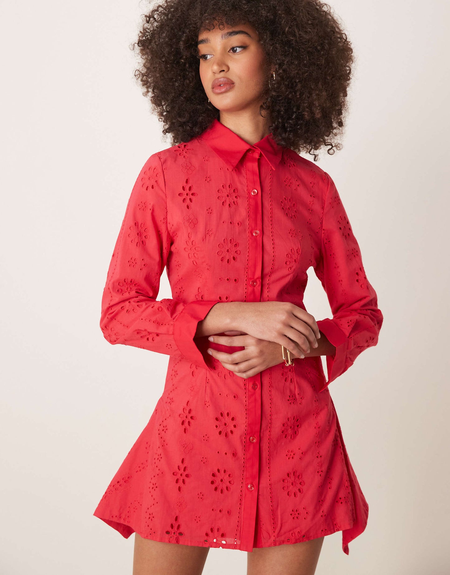 Broderie Mini Dress