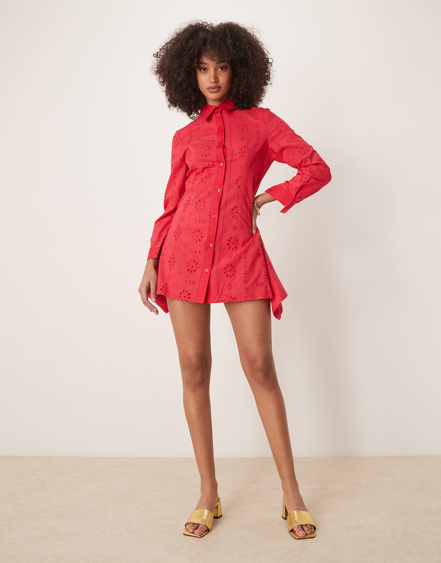Broderie Mini Dress