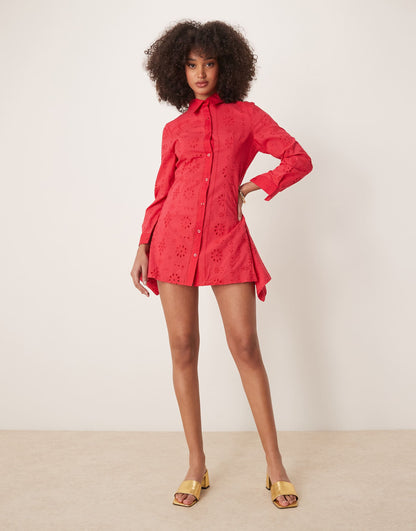 Broderie Mini Dress