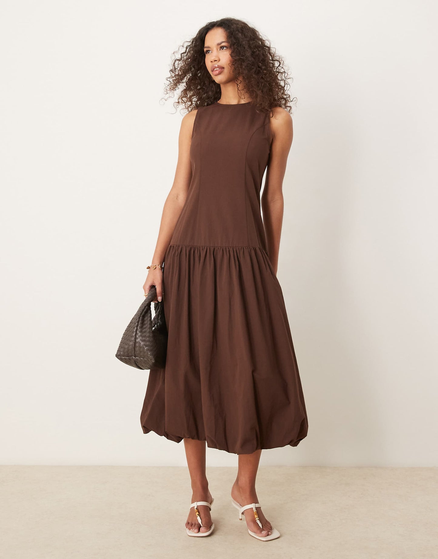 Drop Hem Midi Dress