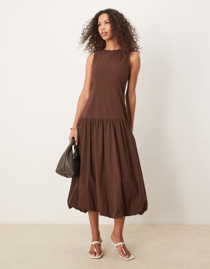 Drop Hem Midi Dress