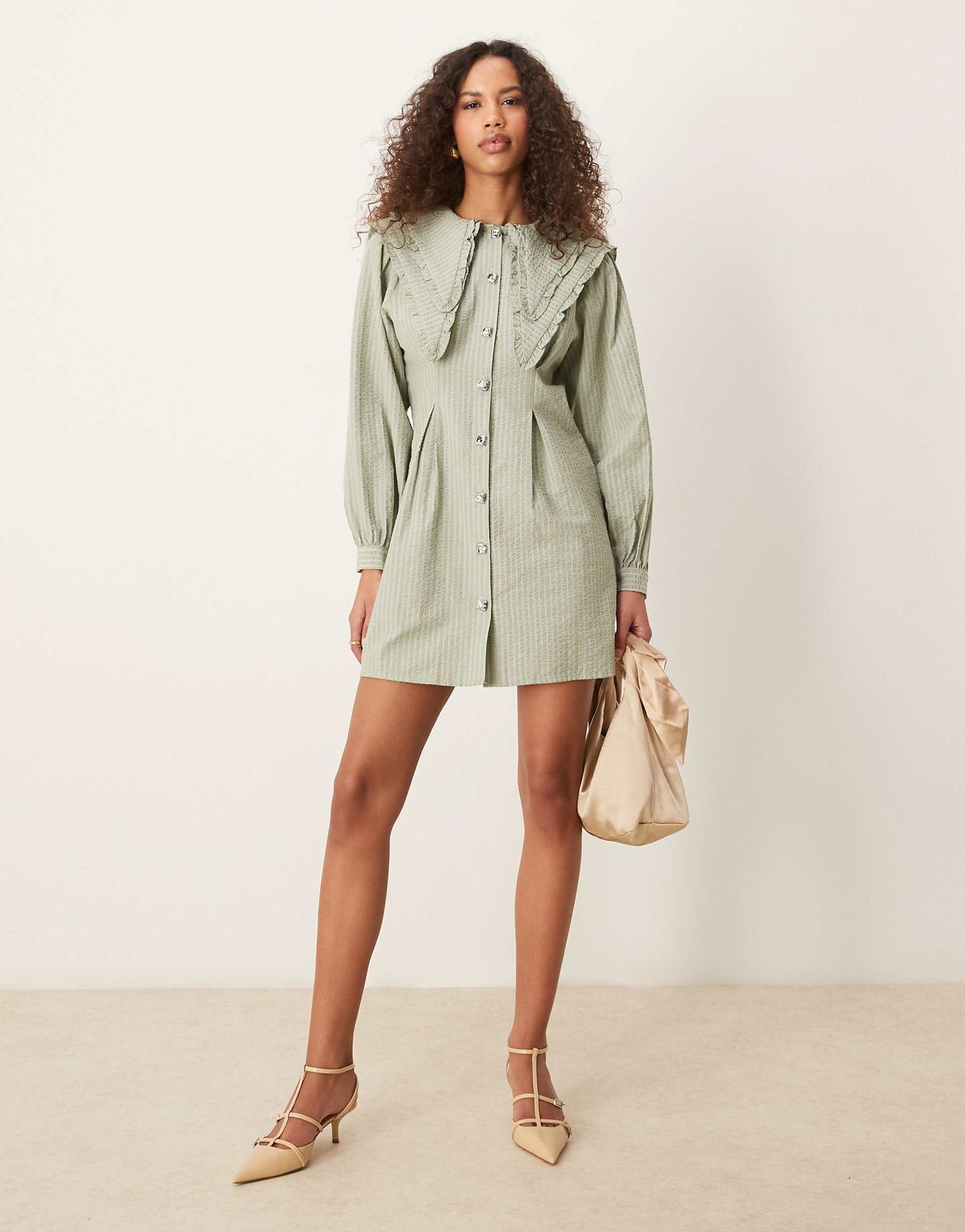 Oversized Collar Mini Dress