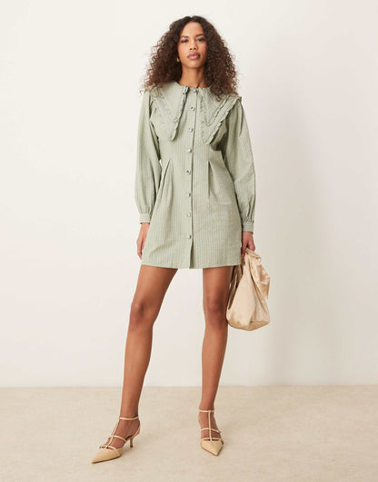 Oversized Collar Mini Dress