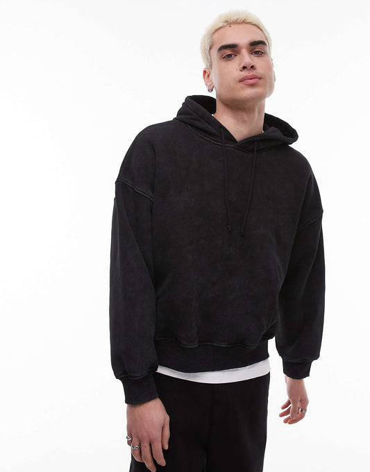 Oversized Washed Hoodie In