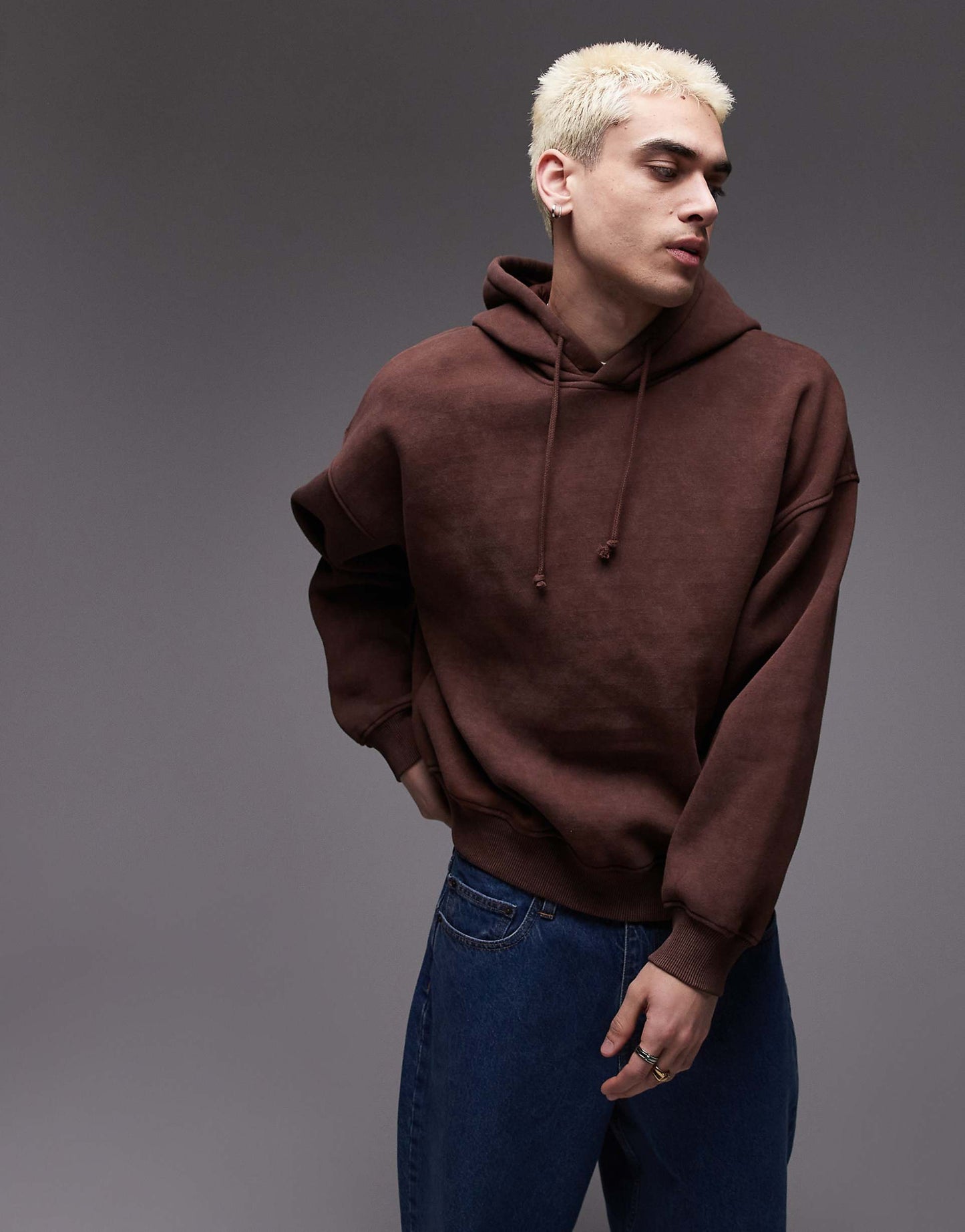 Oversized Washed Hoodie In