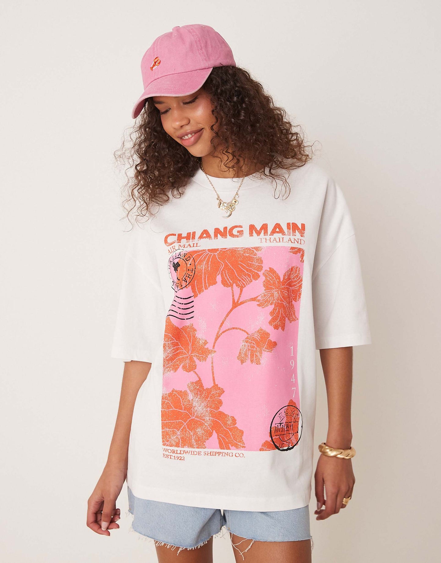 Oversized T-Shirt With Thailand Graphic