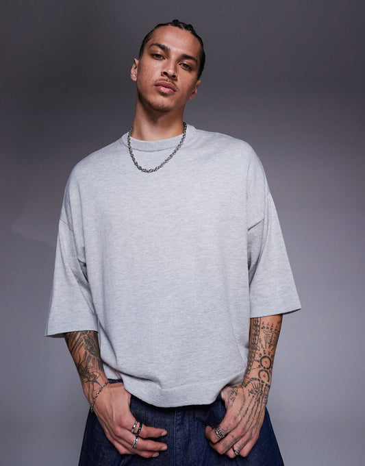 Oversized Boxy Fit Crew Neck T-Shirt