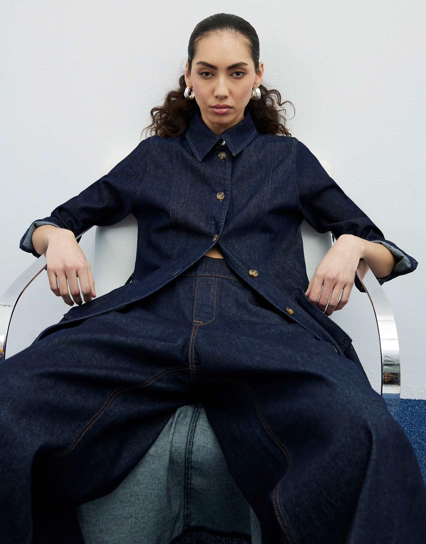 Denim Pull On Barrel Jeans
