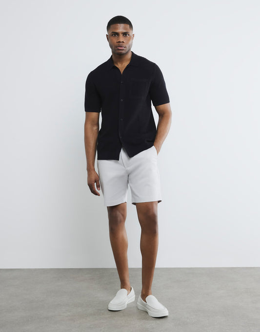 Slim Fit Belted Chino Shorts