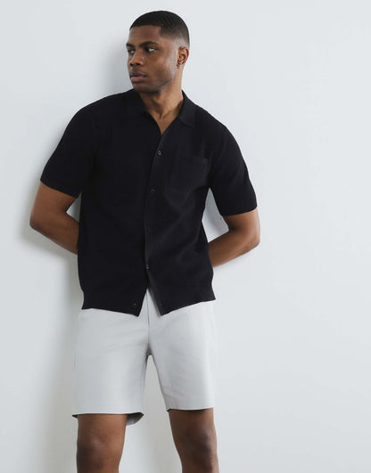 Slim Fit Belted Chino Shorts