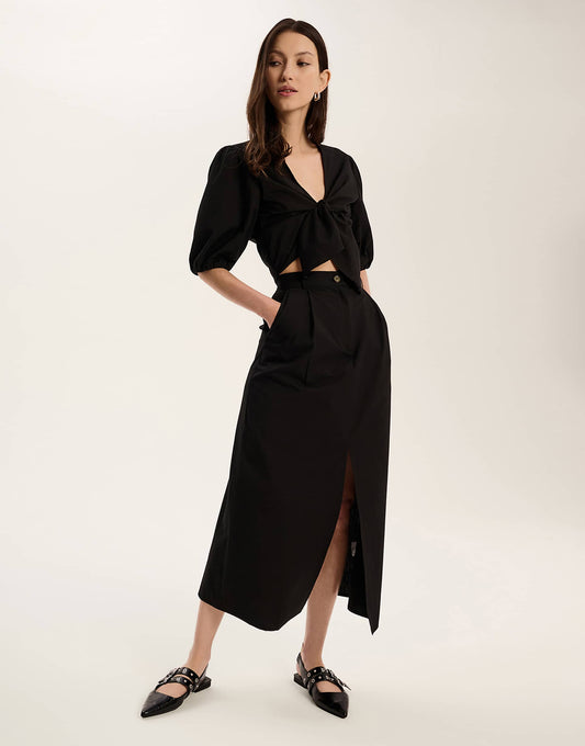 Olive Cotton Skirt