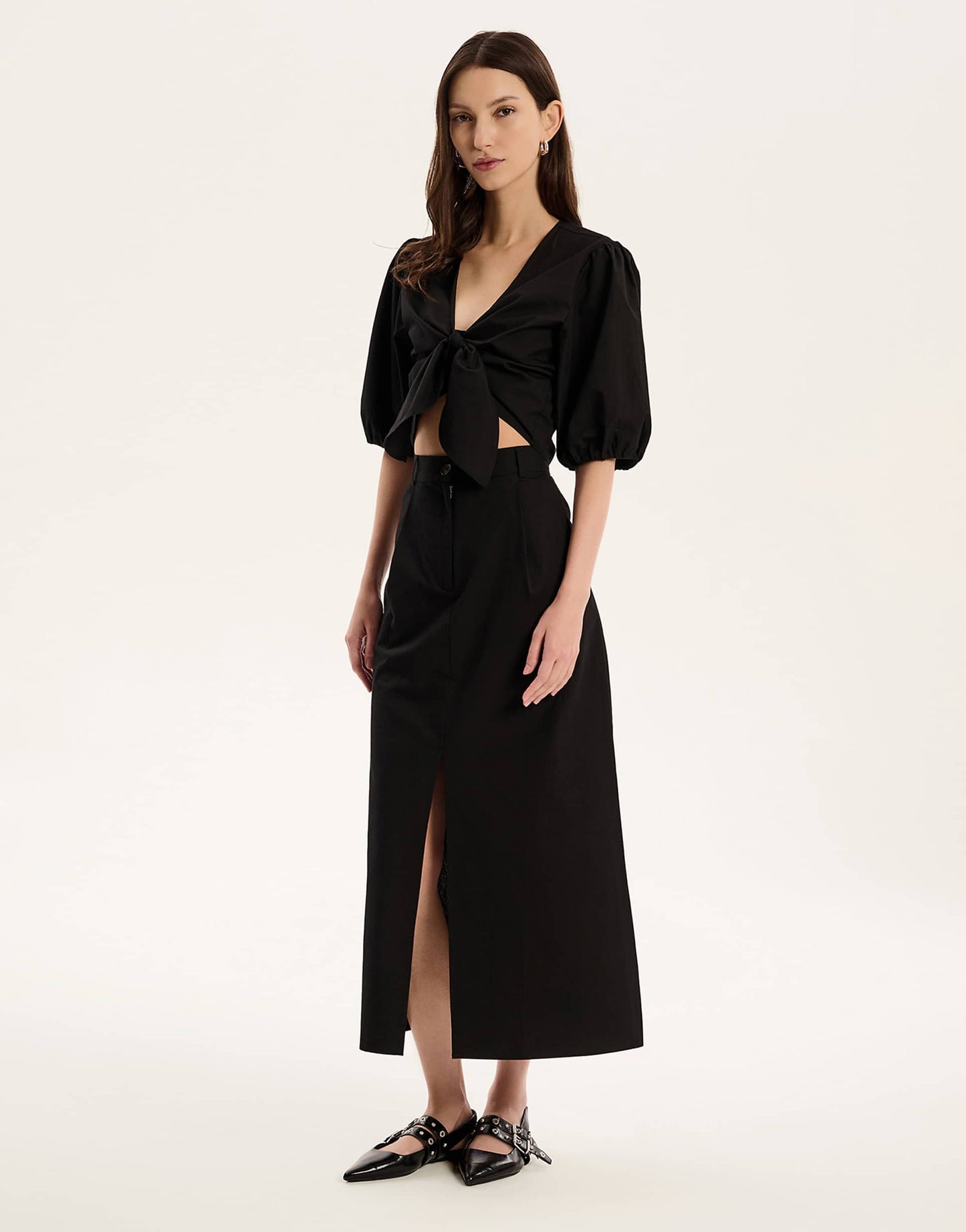 Olive Cotton Skirt