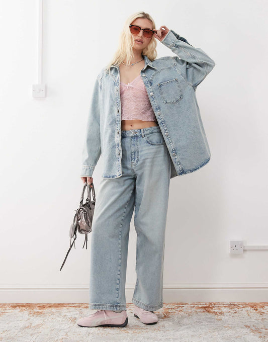 Baggy Wide Leg Denim Jean Co-Ord