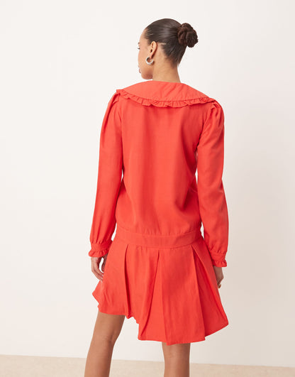 Collar Mini Dress