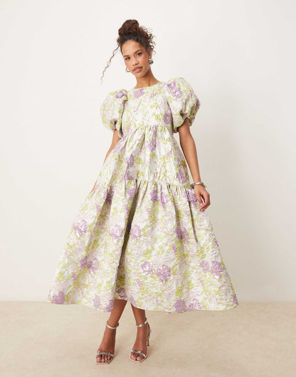 Jacquard Midi Dress