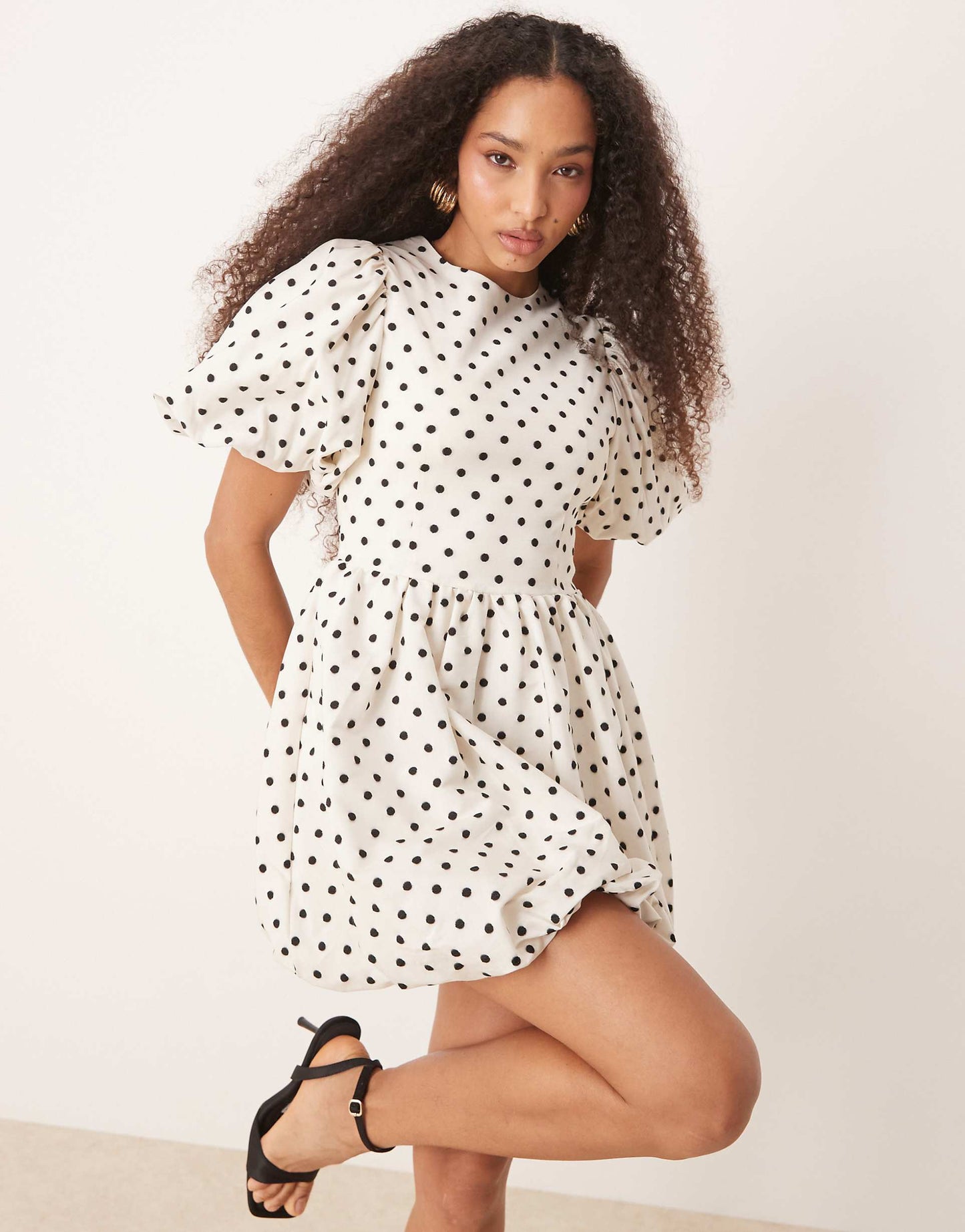 Puff Sleeve Mini Dress