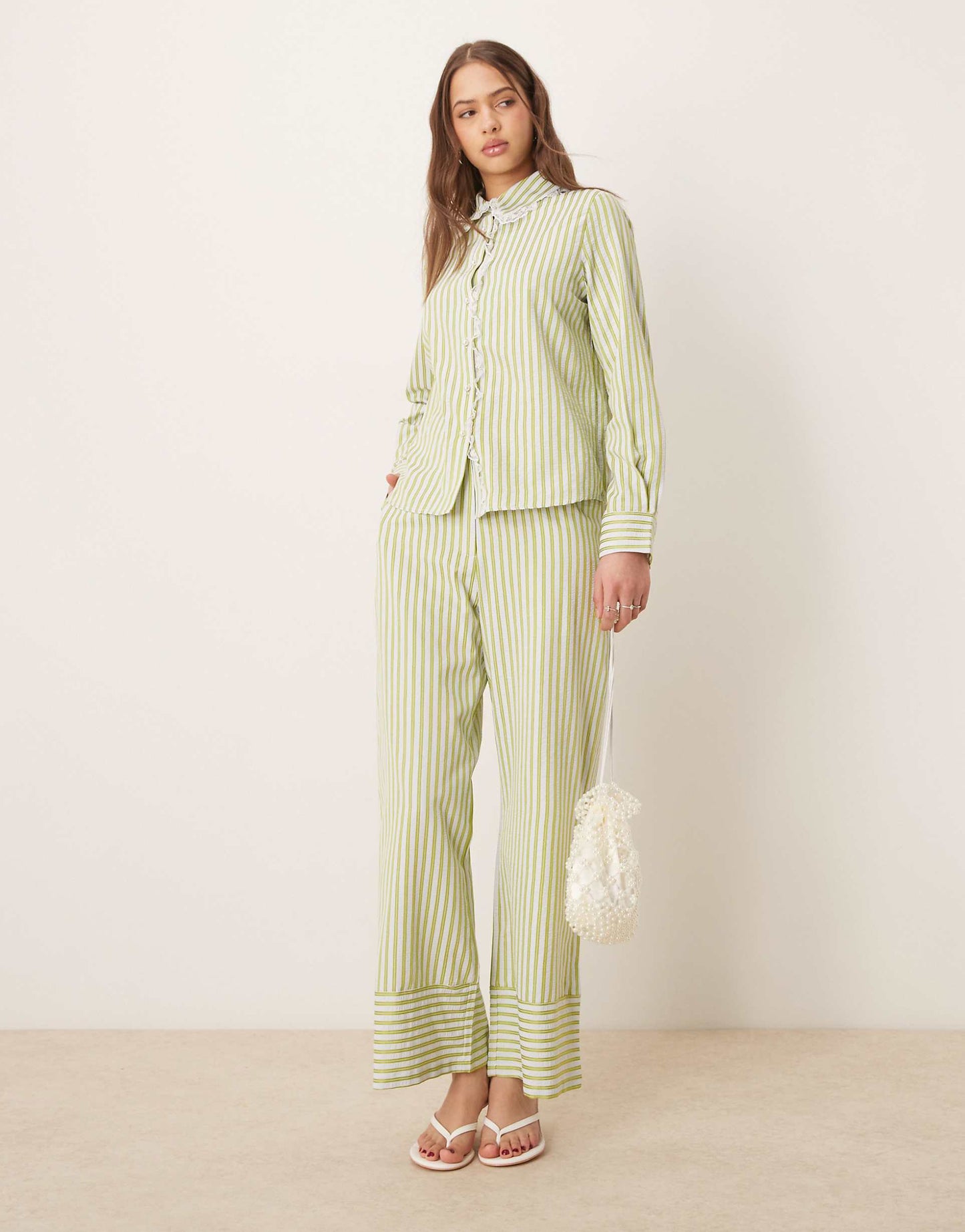 Wide Leg Stripe Trouser Co-Ord