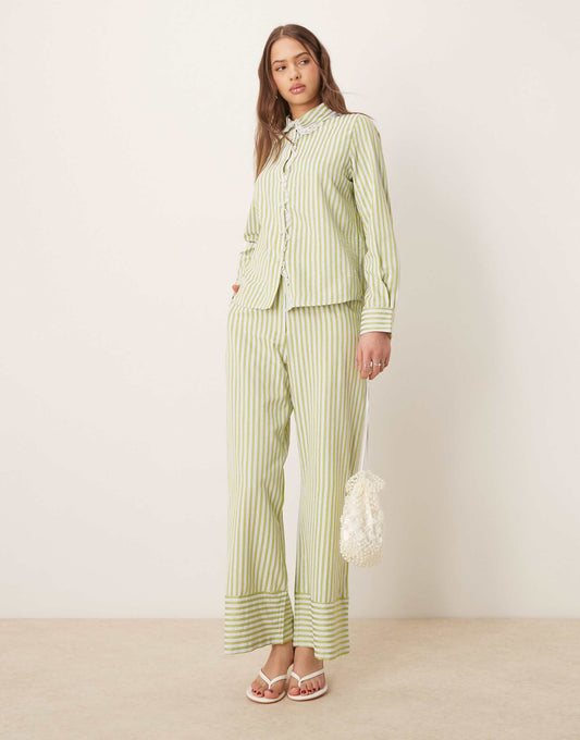 Wide Leg Stripe Trouser Co-Ord