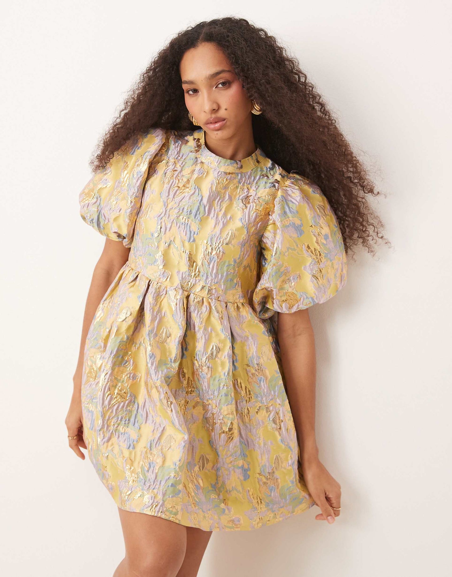 Dream Metallic Jacquard Mini Dress