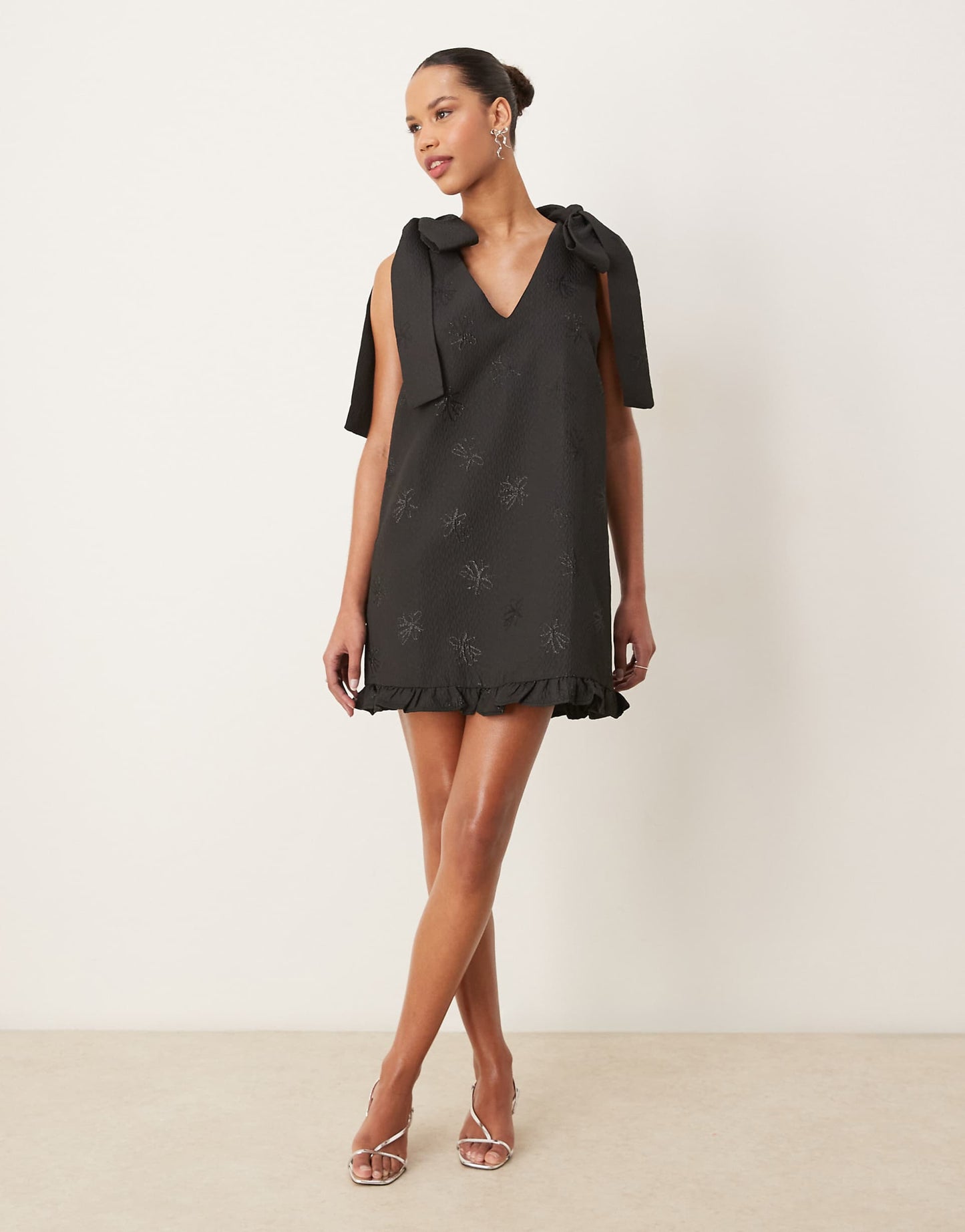 Bow Shoulder Mini Dress