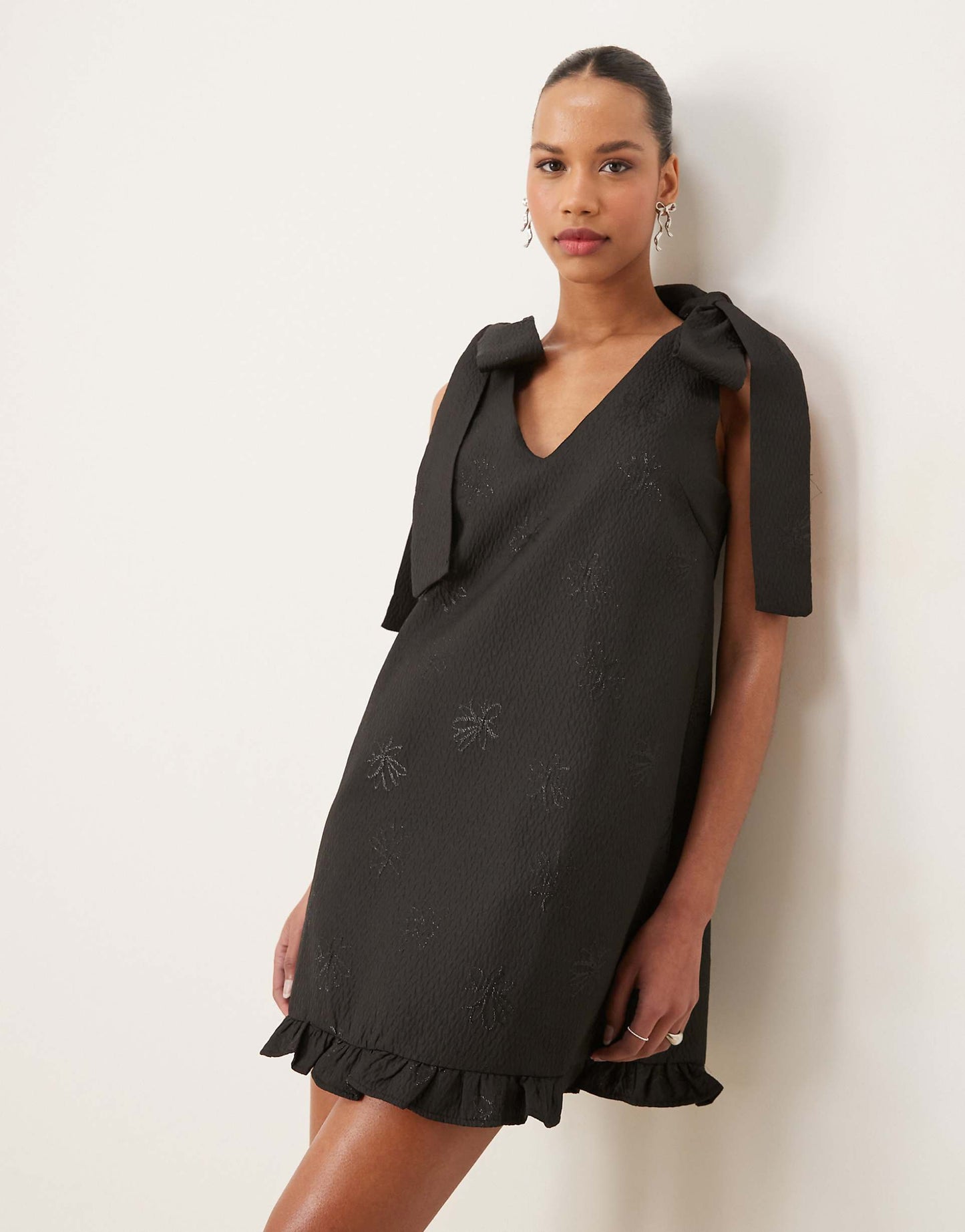 Bow Shoulder Mini Dress