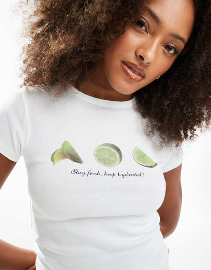 Lime Print Baby Tee