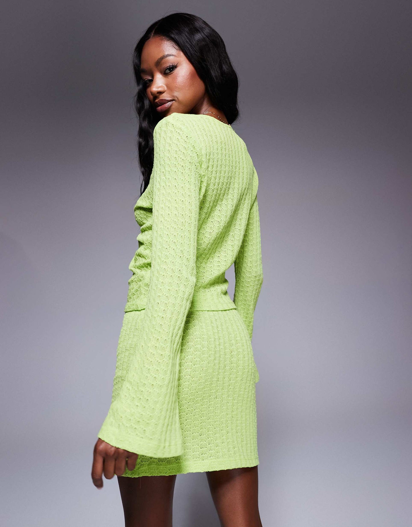 Co-Ord Knit Long Sleeve Top With Hardware Detail