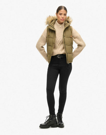 Everest Faux Fur Puffer Gilet