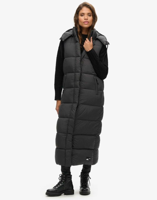 Hooded Ripstop Longline Gilet