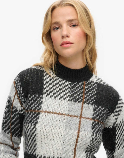 Boxy Pattern Knit Jumper