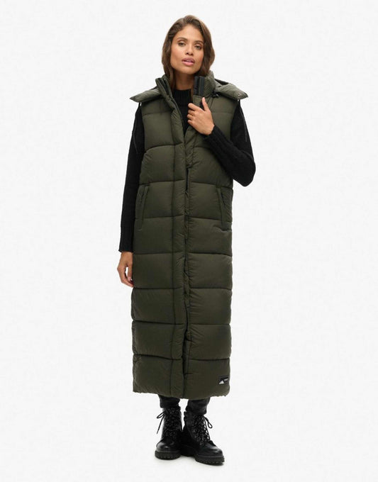 Hooded Ripstop Longline Gilet