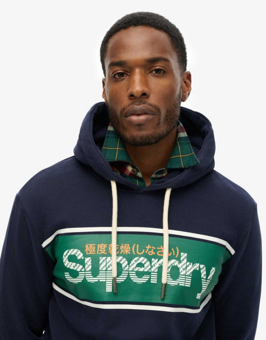 Core Logo Stripe Hoodie