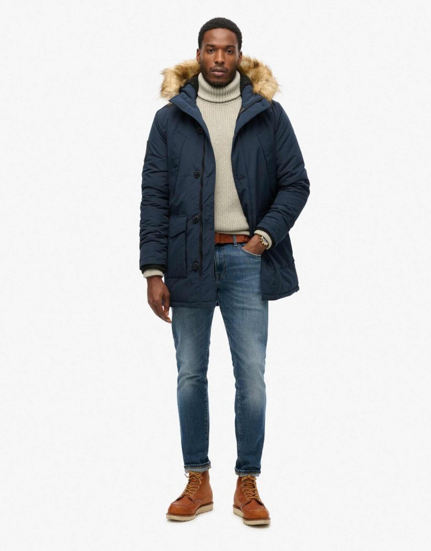 Hooded Everest Faux Fur Parka
