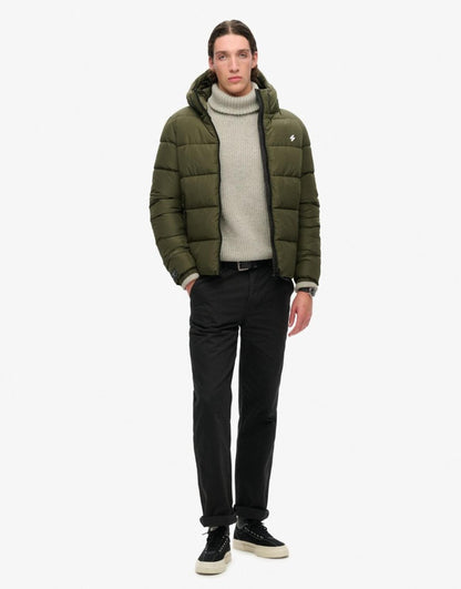 Hooded Sports Puffer Jacket