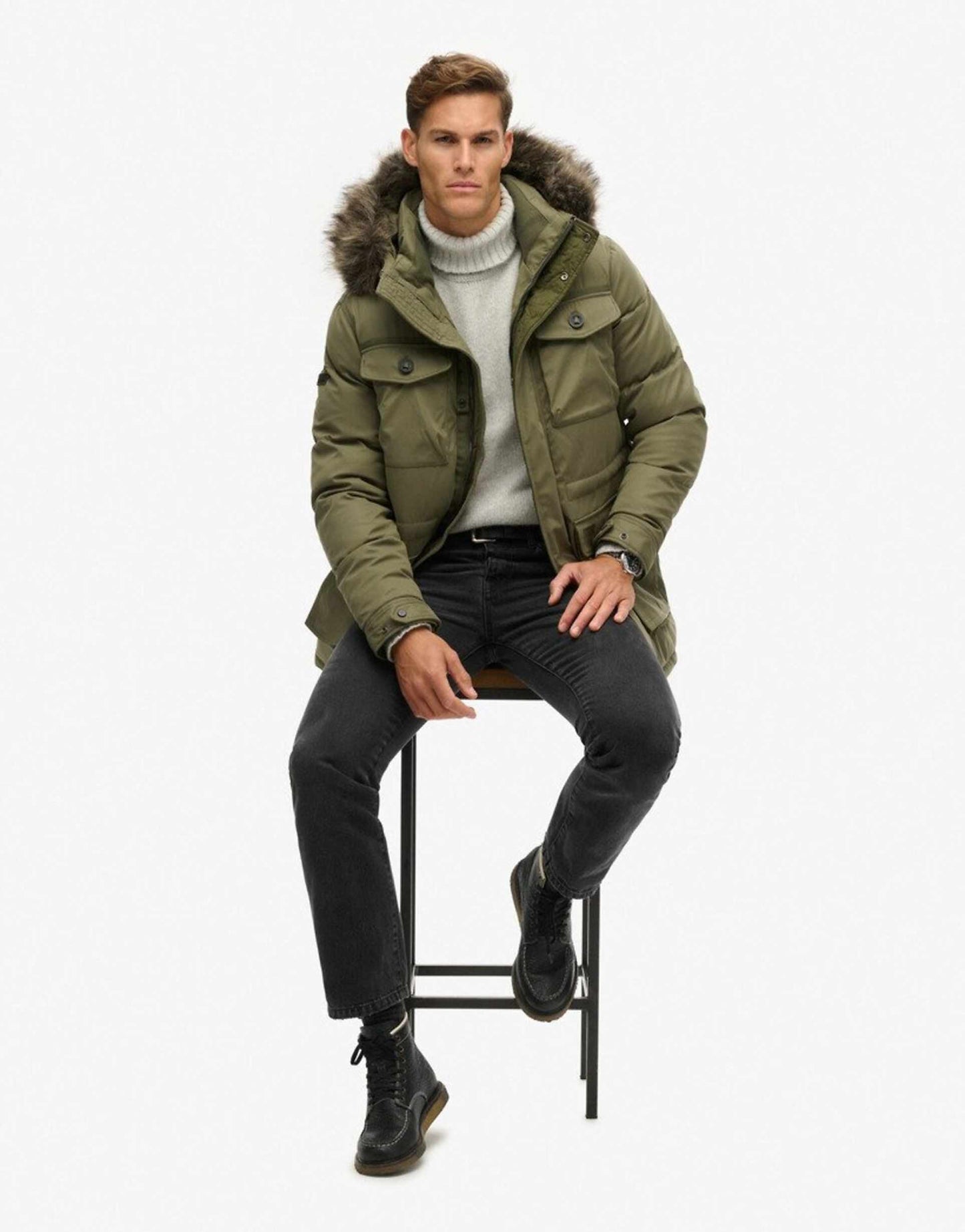 Chinook Faux Fur Parka Coat
