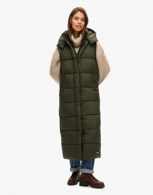 Hooded Ripstop Longline Gilet