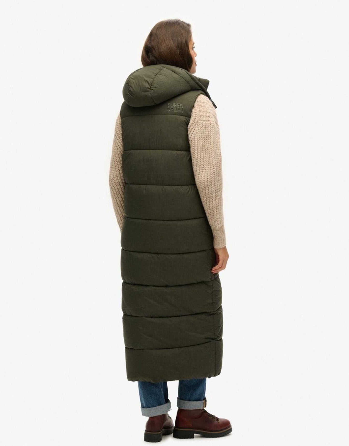 Hooded Ripstop Longline Gilet