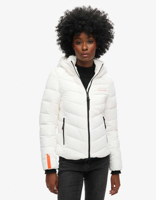 Hooded Microfibre Padded Jacket