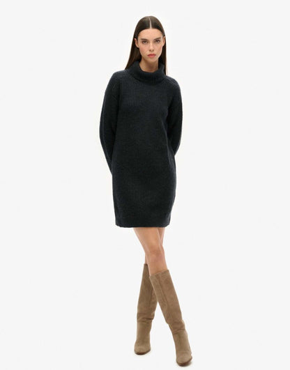 Knitted Roll Neck Jumper Dress